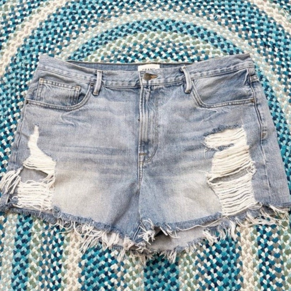 FRAME Denim Distressed Shorts